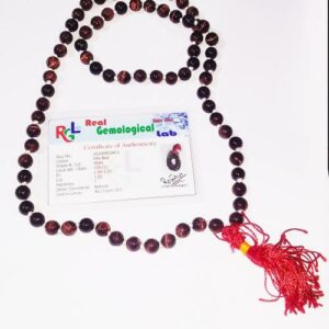 Certified Red Tiger Eye Mala & Original Mala- 8 mm & 72 Bead - Image 4