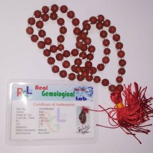 Certified Red Jasper Mala Original & Natural Gemstone - Image 2