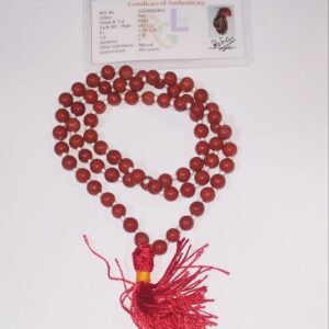 Certified Red Jasper Mala Original & Natural Gemstone - Image 3