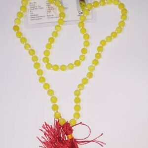 Certified Yellow Chalcedony Mala Original & Natural Gemstone - Image 3