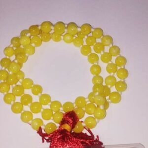 Certified Yellow Chalcedony Mala Original & Natural Gemstone - Image 4