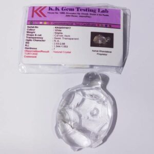Abhimantrit Indian Sphatik Kachua (Crystal Tortoise) & Lab Certified - 62 Gram - Image 2