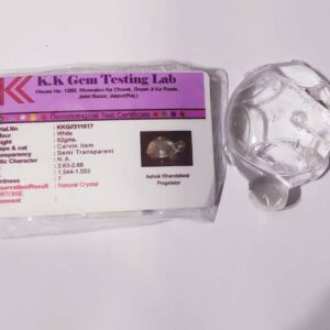 Abhimantrit Indian Sphatik Kachua (Crystal Tortoise) & Lab Certified - 62 Gram - Image 3