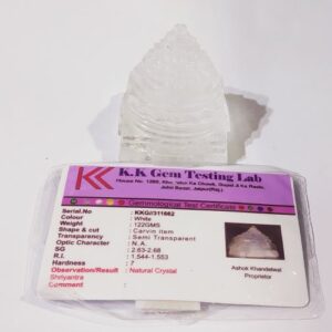 Indian Sphatik Shree Yantra Lab Certified & Natural Crystal- 124 Gram - Image 3