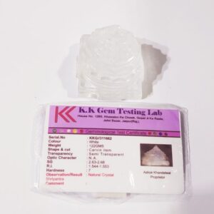 Indian Sphatik Shree Yantra Lab Certified & Natural Crystal- 124 Gram - Image 4