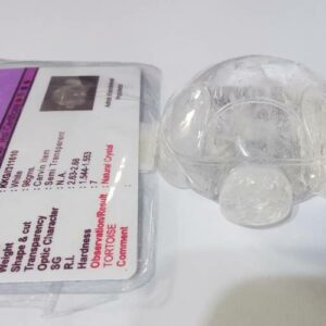 Certified Indian Sphatik Kachua, Genuine & Natural Crystal- 98 Gram - Image 2