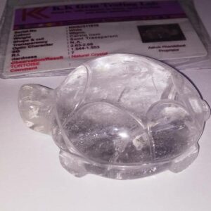 Certified Indian Sphatik Kachua, Genuine & Natural Crystal- 98 Gram - Image 1