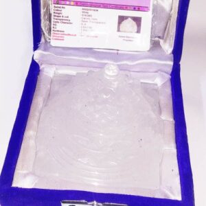 Abhimantrit Indian Sphatik Shree Yantra Lab Certified & Natural Crystal- 914 Gram - Image 2