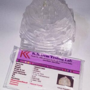Abhimantrit Indian Sphatik Shree Yantra & Certified 512 Gram - Image 2