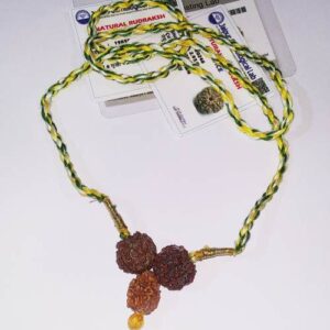 Abhimantrit Kemdrum Yog Rudraksha Mala 2, 4 and 5 Mukhi Rudraksha Bead - Image 2