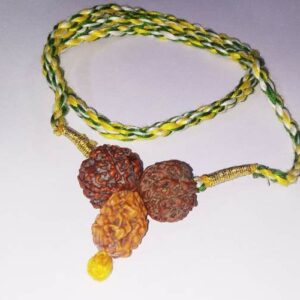 Abhimantrit Kemdrum Yog Rudraksha Mala 2, 4 and 5 Mukhi Rudraksha Bead - Image 1