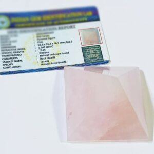 Abhimantrit Rose Pink Quartz Pyramid, Genuine & Original Quartz for Love Attraction - Image 2