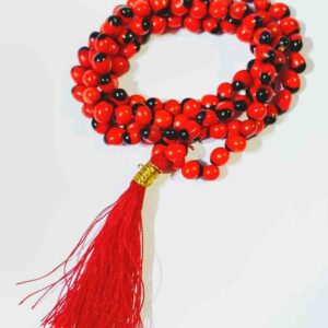 Abhimantrit Red & Black Gunja Mala Certified & Genuine Gunja - Image 1