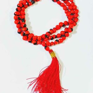Abhimantrit Red & Black Gunja Mala Certified & Genuine Gunja - Image 2