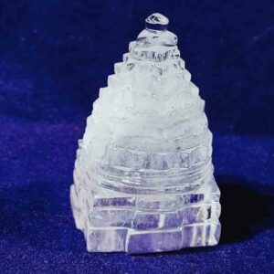 Abhimantrit Indian Sphatik Shree Yantra Lab Certified & Natural Crystal- 121 Gram - Image 2