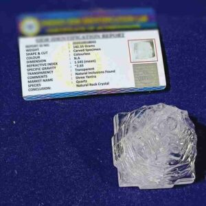 Abhimantrit Indian Sphatik Shree Yantra & Certified Genuine Crystal- 142 Gram - Image 3