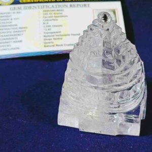 Abhimantrit Indian Sphatik Shree Yantra & Certified Genuine Crystal- 142 Gram - Image 2