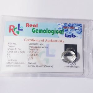 Abhimantrit Shukramani (Crystal) Stone & Lab Certified - 10.25 Carat - Image 1