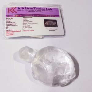 Abhimantrit Indian Sphatik Kachua (Crystal Tortoise) & Lab Certified- 134 Gram - Image 3