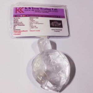 Abhimantrit Indian Sphatik Kachua (Crystal Tortoise) & Lab Certified- 134 Gram - Image 4