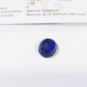 Abhimantrit Blue Sapphire (Neelam Stone) & Certified Gemstone- 5.94 Carat - Image 1