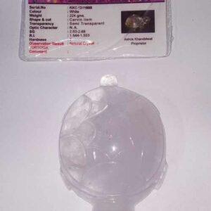 Abhimantrit Indian Sphatik Kachua (Tortoise) & Lab Certified - 224 Gram - Image 3