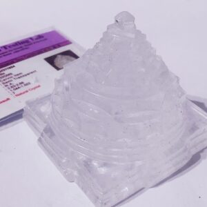Abhimantrit Indian Sphatik Shree Yantra & Lab Certified -332 Gram - Image 3