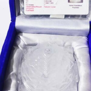 Abhimantrit Indian Sphatik Shree Yantra & Lab Certified -332 Gram - Image 1