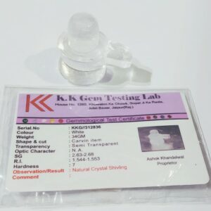 Certified Indian Sphatik Shivling Original Crystal Shivling- 34 Gram - Image 4