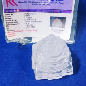 Certified Indian Sphatik Shree Yantra & Genuine Crystal- 142 Gram - Image 2