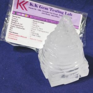 Abhimantrit Indian Sphatik Shree Yantra & Lab Certified - 144 Gram - Image 1