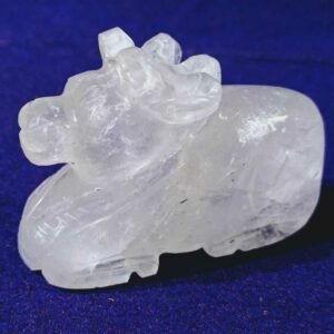 Abhimantrit Indian Sphatik Nandi & Lab Certified 90 Gram - Image 1