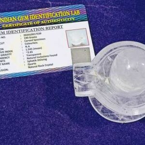 Abhimantrit Indian Sphatik Shivling & Certified – 190 Gram - Image 2