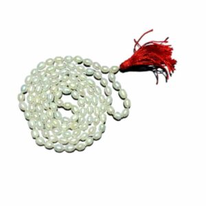 Abhimantrit Moti Mala (Pearl Mala) Genuine & Lab Certified - 108 beads, 5 to 6 mm Approx - Image 3