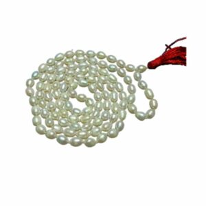 Abhimantrit Moti Mala (Pearl Mala) Genuine & Lab Certified - 108 beads, 5 to 6 mm Approx - Image 4