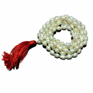 Abhimantrit Moti Mala (Pearl Mala) Genuine & Lab Certified - 108 beads, 5 to 6 mm Approx - Image 1