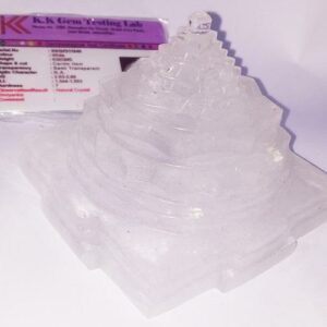 Lab- Certified Indian Sphatik Shree Yantra - 636 Gram - Image 3