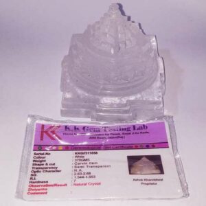 Abhimantrit Indian Sphatik Shree Yantra & Lab Certified - 370 Gram - Image 5