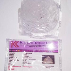 Abhimantrit Indian Sphatik Shree Yantra & Lab Certified - 370 Gram - Image 3