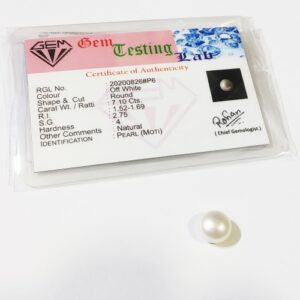 Abhimantrit Natural Pearl (Moti) Stone - 7.25 Carat & Certified - Image 4