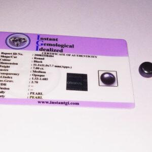 Abhimantrit Natural Black Pearl (Kaala Moti) Stone & Lab Certified - 7 Carat - Image 2