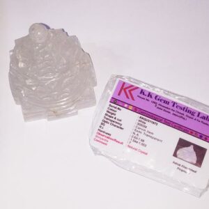 Natural Indian Sphatik Shree Yantra & Lab- Certified- 305 Gram - Image 1