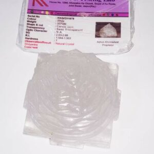 Natural Indian Sphatik Shree Yantra & Lab- Certified- 360 Gram - Image 1