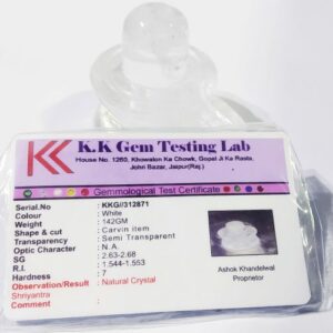 Certified Indian Sphatik Shivling - 142 Gram - Image 1