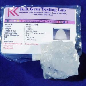 Lab- Certified Indian Sphatik Shree Yantra & Original  -112 Gram - Image 2