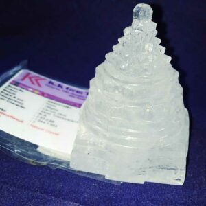 Natural Indian Sphatik Shree Yantra & Lab Certified -198 Gram - Image 1