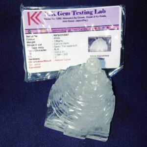 Natural Indian Sphatik Shree Yantra & Lab Certified -198 Gram - Image 3