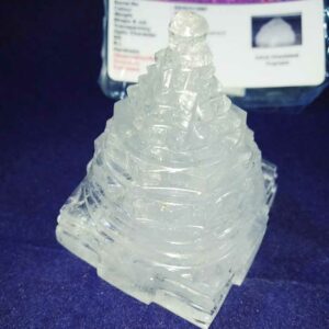 Natural Indian Sphatik Shree Yantra & Lab Certified -198 Gram - Image 4
