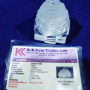 Lab- Certified Indian Sphatik Shree Yantra & Original -174 Gram - Image 1