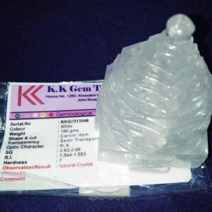 Indian Sphatik Shree Yantra & Lab Certified  -186  Gram - Image 3